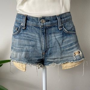 rag & bone distressed jean shorts size 27